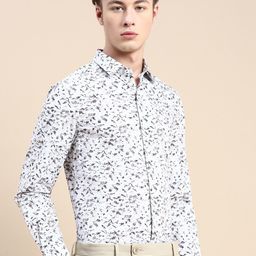 INVICTUS Standard Slim Fit Floral Printed Cotton Formal Shirt-picture-18