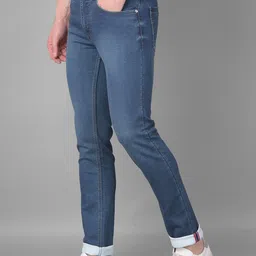 Canary London Men Smart Skinny Fit Low-Rise Light Fade Stretchable Jeans image 4