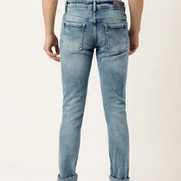 Lee Cooper Men Blue Narrow Slim Fit Low-Rise Mildly Distressed Stretchable Jeans image 4