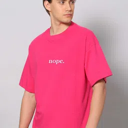 Besick Men Typography Printed Drop Shoulder Sleeves Oversized T-shirt image 3