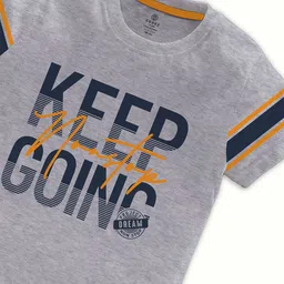 CODEZ Boys Typography Printed Cotton T-shirt image 2