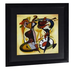 Gallery99 Black & Yellow Abstract Painting Texture Paper Wall Art image 3