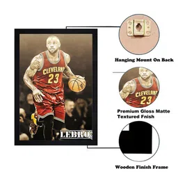 Gallery99 Brown & Red Lebron James Textured Framed Wall Art image 3