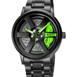 RUSTET Men Dial & Stainless Steel Bracelet Style Straps Analogue Watch 1787-Parrot image 3