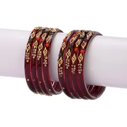 SOMIL Set Of 20 Stone-Studded Bangles image 3