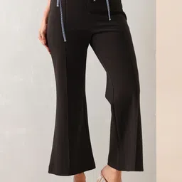 MISRI Women Relaxed Slim Fit Zip Trousers-picture-54