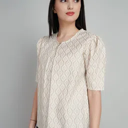 Kiarabel Retail Geometric Print Cotton Top image 2