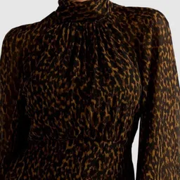 Forever New Animal Print Bishop Sleeve A-Line Maxi Dress image 3