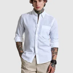Snitch Men Smart Slim Fit Button-Down Collar Solid Casual Shirt-picture-22