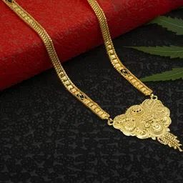 Ramdev Art Fashion Jwellery Brass Gold Plated Mangalsutra-picture-24