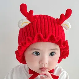 REFFER Kids Self Design Woollen Beanie image 3