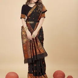 amirat Woven Design Zari Pure Silk Banarasi Saree-picture-23
