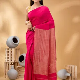 DESH BIDESH Woven Design Pure Cotton Handloom Khadi Saree image 5