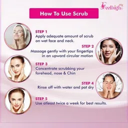 FEELHIGH Set of Orange & Sandal Face Scrub - 500 ml Each image 3