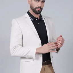 Cantabil Self Design Single Breasted Casual Blazer image 3