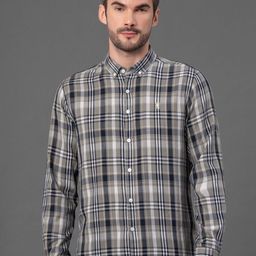 Red Tape Men Button-Down Collar Checked Polycotton Casual Shirt-picture-10