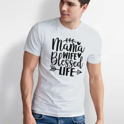 Seekbuylove Men Typography Printed Bio Finish Regular Fit Round Neck T-shirt image 2