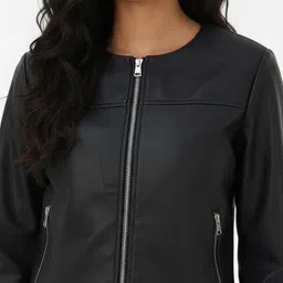 glitchez Buckle Detail Collarless Tailored Jacket image 3