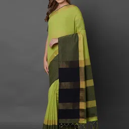 KALINI Solid Saree with Blouse Piece image 2