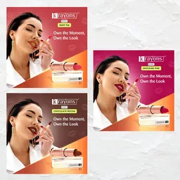 krayons Set Of 3 Classy Long Stay Matte Lipstick With Jojoba -3.5 g Each -162-167-152 image 4