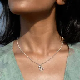 SHAYA Shell We Swim 925 Sterling Silver Pearl Studded Necklace image 2