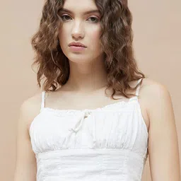 Ginger by Lifestyle Women Tie-Up Neck Cotton Top-image-77