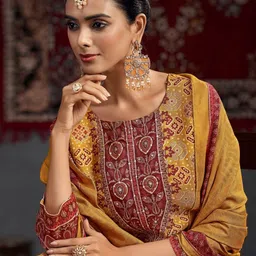 Stylee LIFESTYLE Printed Unstitched Dress Material image 3