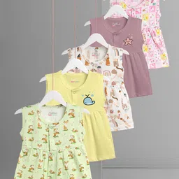 HELLCAT Girls Pack Of 5 Graphic Print A-Line Knee Length Dress-picture-21