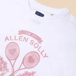 Allen Solly Junior Girls Graphic Printed Regular Fit T-shirt image 3