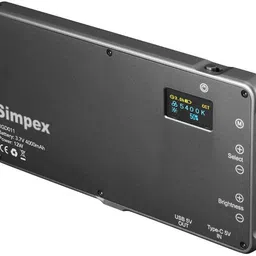 Simpex Portable RGB LED Video Light 12W , 4000mAh Built in Battery with C Type Charging 96 lx Camera LED Light-picture-31