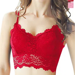 ALLIANCE OVERSEAS Floral Bralette Bra Full Coverage Lightly Padded-picture-21