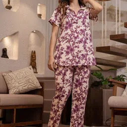 FEATHERS CLOSET Printed Pure Cotton Tunic & Trouser Co-Ord Set image 3