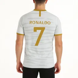 dostitch Men Cristiano Ronaldo Printed V-Neck Dri-FIT T-shirt image 3