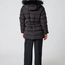 Koton Women Hooded Jacket with Fur Details image 4