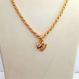 Nawab Collection Gold-Plated Alloy Artificial Stones Pendants with Chains-picture-11