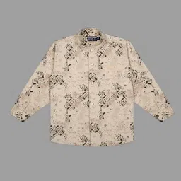 Actuel Boys Floral Printed Mandarin Collar Cotton Casual Shirt-picture-33