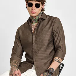 Snitch Men Smart Slim Fit Opaque Casual Shirt-picture-2