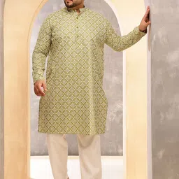 SOJANYA PLUS Men Floral Printed Kurta with Pyjama-picture-41