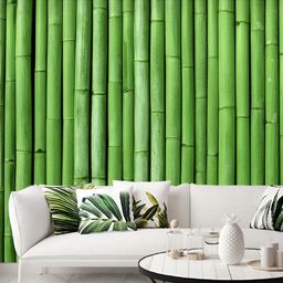 INDIAN ROYALS Green Bamboo Printed Self-Adhesive & Durable Wall Sticker-picture-43