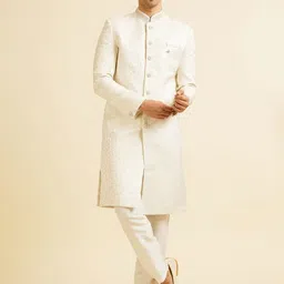 Manyavar Men Embroidered Long Sleeve Sherwani Set-picture-11