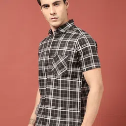 THE BEETEL HOUSE Men Tartan Checked Relaxed Fit Casual Shirt image 5