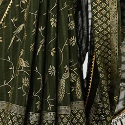 all about you Ethnic Motifs Embellished Zari Designer Saree image 3