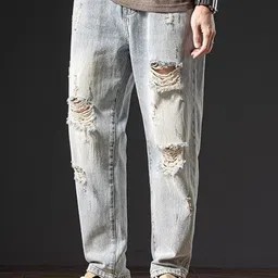 StyleCast Women High-Rise Highly Distressed Light Fade Jeans-image-82