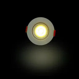 D'Mak 3 Watt LED COB/Spot Light/Button Light (Warm White) Round Driver Included pack of 1 Ceiling Light Ceiling Lamp image 2