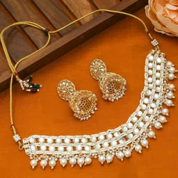 flying beads Women Brass Gold-Plated American Diamond Jewellery Set-picture-29