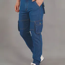 NIVASU Men Regular Fit Mid-Rise Stretchable Jeans image 4