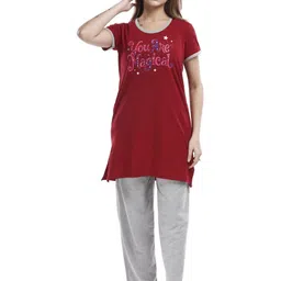 E-MAX Women Multi Cotton Blend Night suits-picture-26