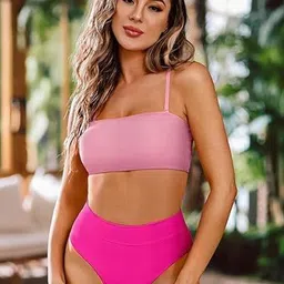 SARTHAKHUB Shoulder Straps Swim Bikini Set image 3