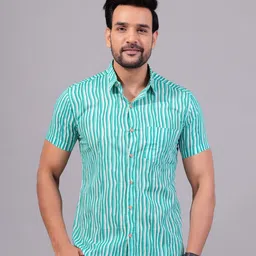 Moda Rapido Men Comfort Opaque Striped Casual Shirt image 3