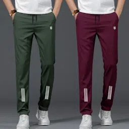 royster callus Pack of 2 Men Solid Multicolor Track Pants image 1